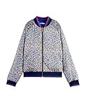 Scotch & Soda Maison Men's Printed Reversible Bomber with Padding Jacket, Rosaria Khaki 5463, XL
