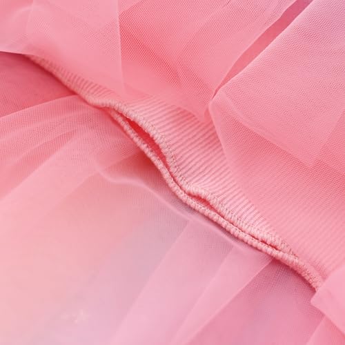 Image of GSVIBK Baby Girls Tutu Dress Sleeveless Toddler Cotton Tulle Skirt Princess Party Prom Dresses