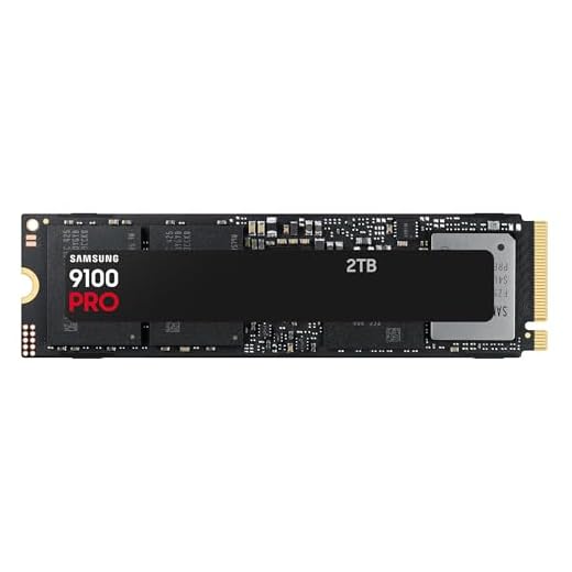 Samsung MZ-VAP2T0BW 9100 PRO NVMe M.2 SSD 2 To PCIe 5.0 14 700 Mo/s en lecture, 13 400 Mo/s en écriture, SSD interne pour jeux, montage vidéo et AI, noir
