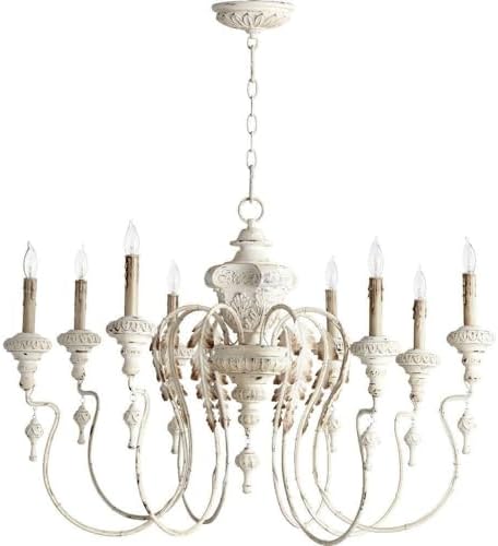 Quorum Lighting Salento - 8 Light Chandelier in Transitional Style - 38 inches Wide by 24 inches high-Persian White Finish -Tradition