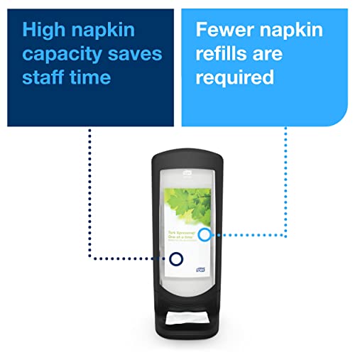 Tork Xpressnap® Stand Napkin Dispenser Black N4, Upright Design, Signature Range, 24.5" x 9.25" x 9.25", 6332000