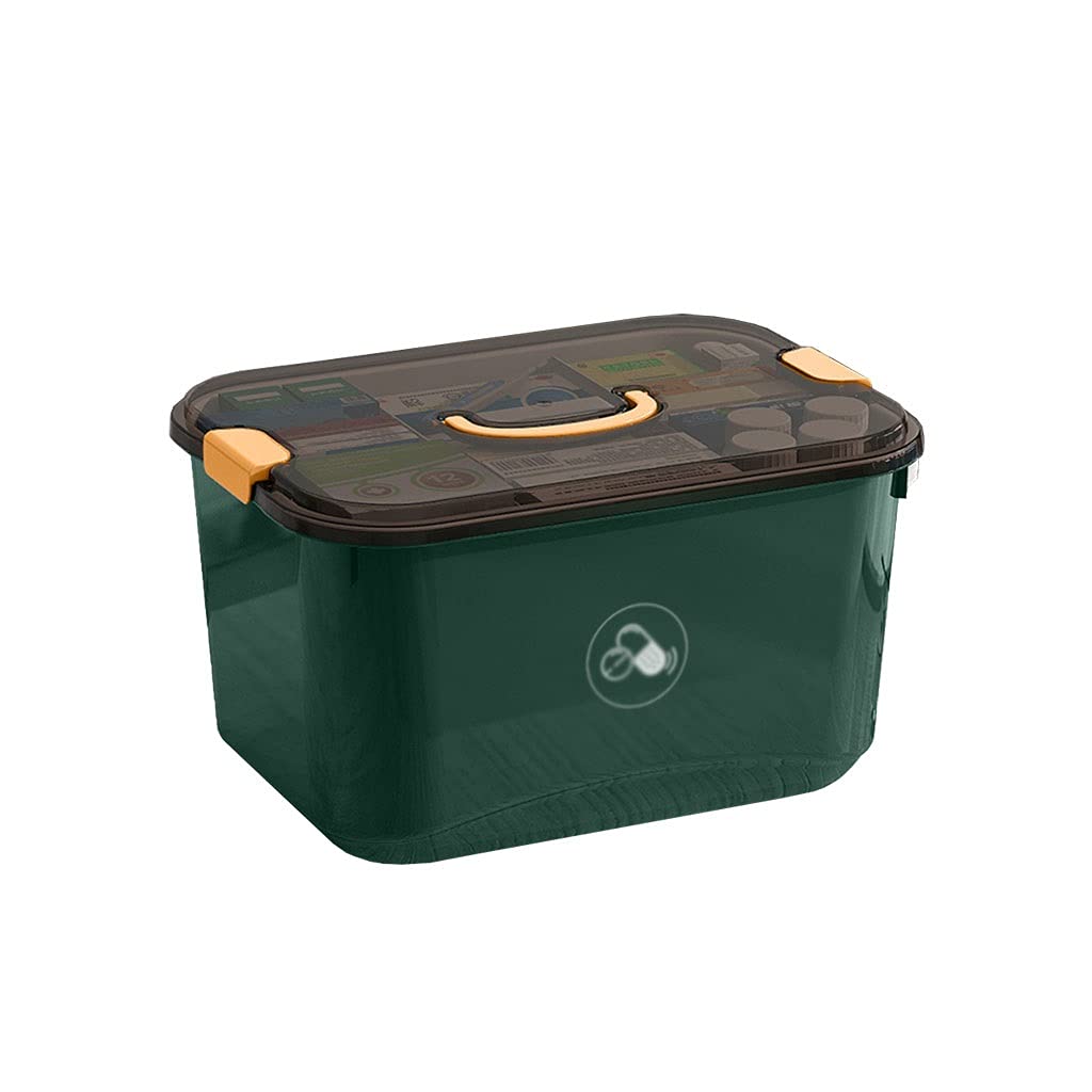 Kit di pronto soccorso, Kit di pronto soccorso in plastica Scatola(Green,L)