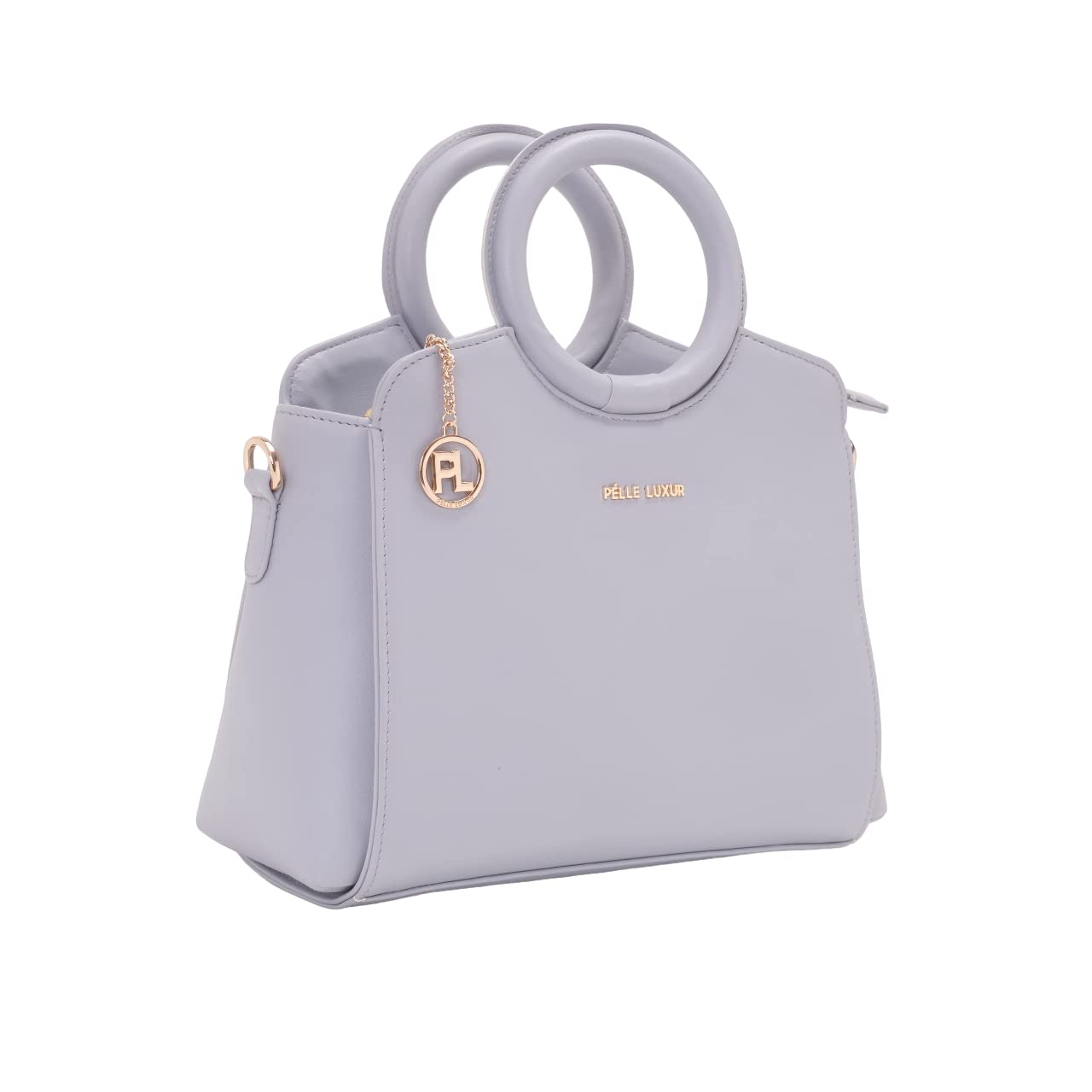 Sac à main en PU bleu glacier taille M compact et logeable - 5