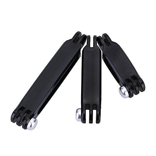 Adaptador de braço de montagem extenso de aderência portátil 3 peças da Andoer para câmera esportiva