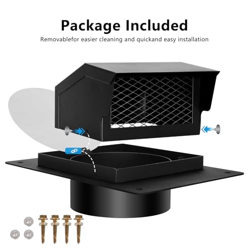 image for LTSEAME 4 Inch Roof Vent Kit, Removable Roof Vent, Bathroom Exhaust Ro