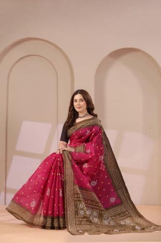 Image of TAMAIRA FASHION Mulmul Pure Cotton Saree For Woman Floral Batik Printed|Office Wear Daily Wear Sarees For Women Without Blouse Piece (Available in 11 Colours)