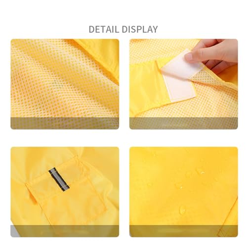 Generic Capa de Chuva para Cachorro - Capa de Chuva Impermeável para Cães Médios e Grandes, Amarela,