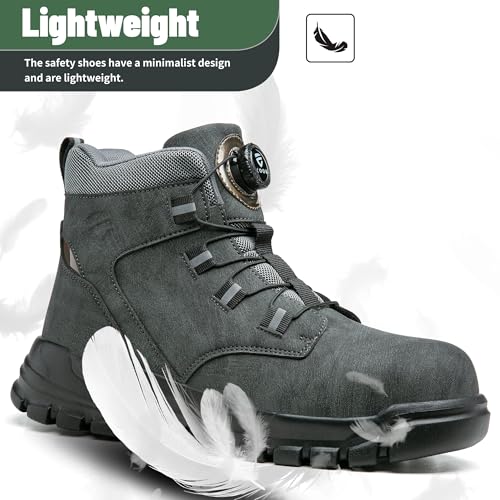KOIFISH Chaussures de Sécurité Hommes Femmes Montante Basket de Securite – vue 4