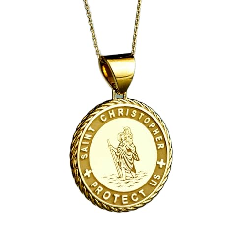 Pendentif Saint Christophe argent plaqué or, le bijou idéal pour vos voyages