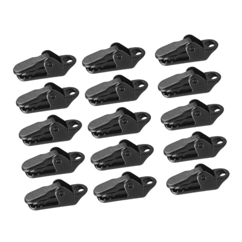 TEMPNAP 15 Stück Outdoor Zeltclips Winddichte Zeltklammern Aus Kunststoff Mit Seilöse Multifunktionale Befestigung Für Camping Wandern Und Angeln