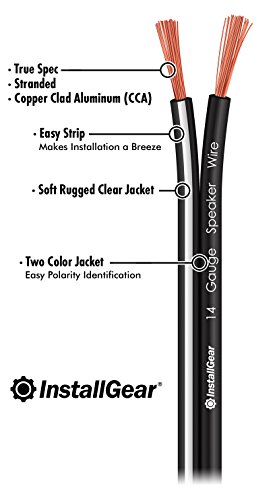 Installgear 14 Gauge Awg 30Ft Speaker Wire Cable - Black (Great Use For Car Speakers Stereos, Home Theater Speakers, Surround Sound, Radio) #TOP1
