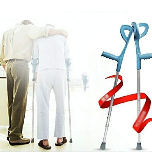 Kule przedramienne Canes — ergonomiczny uchwyt, lekkie kule z mankietem na ramię — regulowane, dla dorosłych i wysokich dorosłych — regulacja wysokości z 10 przystankami, 2 jednostki (rozmiar: 1