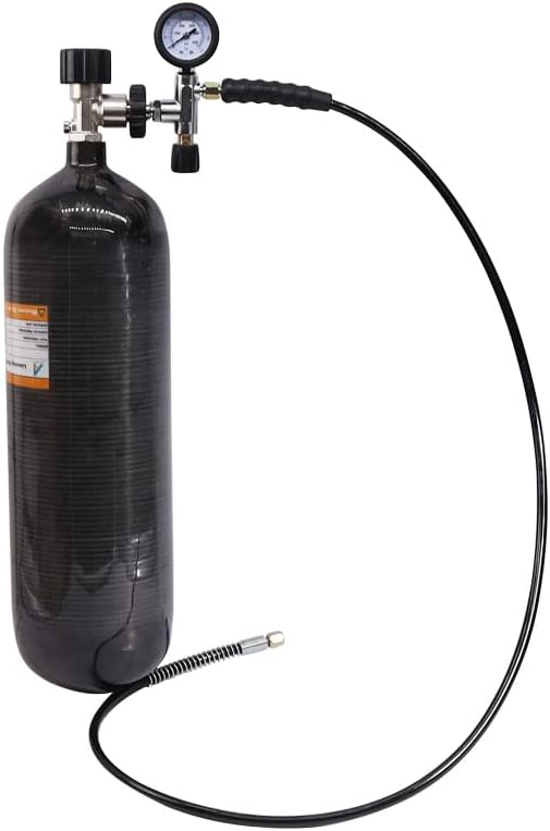 TUXING 5000Psi Scuba Diving Pcp Compressor,Filling Sevice High Pressure Filling Station, with 7/16-20UNF/M16*1.5 End Compressor Filling Valve with Hose (M16*1.5)