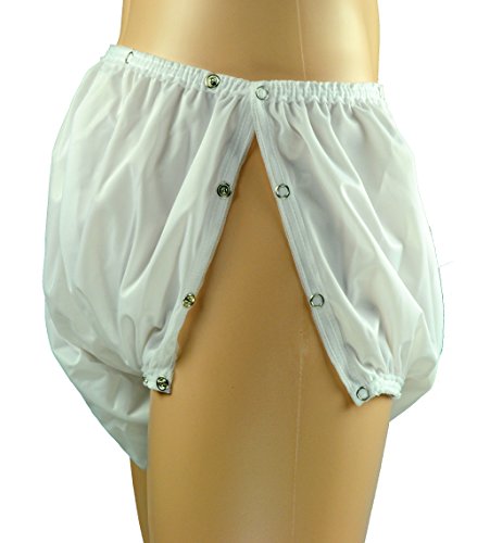 Obbomed® Mt-3310 / 3310G Snap-On Reusable Washable Underwear, Waterproof Incontinent Underpants, Cover-Up Diaper For Patients, Elders, Adult Men And Women – White (S: 22-28 Inches) #TOP1