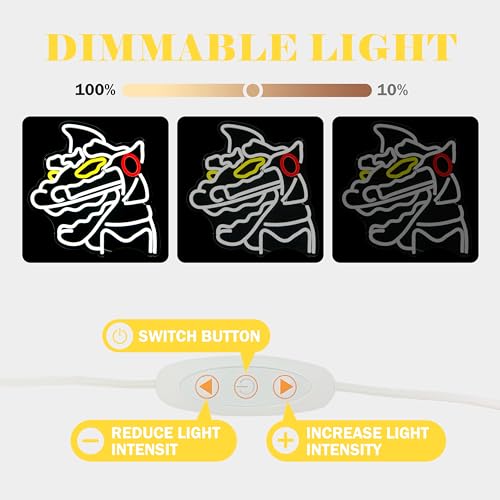 YvuYamg Hazbin Hotel Neon Signs for Wall Decor Dimmable Led Hazbin Hotel Light Signs Hazbin Anime Hotel Neon Signs for Game Art Room Coffee Bedroom,Hazbin Hotel Merch for Birthday Christmas Gift, red by YvuYamg - Image 3
