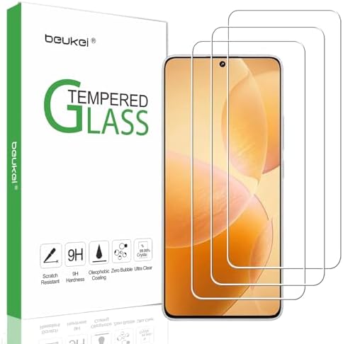 For Xiaomi Poco X3 Pro Tempered Glass Screen Protector, 9H Hardness Anti-Scratch Anti-Fingerprint Anti-Bubble Compatible Full Coverage...
