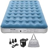 InnoTruth Queen Camping Air Mattress Bed, Blow Up Mattress with Handheld Rechargeable Pump, Foldable...