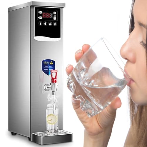 YANGYMM Hervidor de Agua Comercial, Panel de Control Digital, EbullicióN RáPida, Calentador de Agua para Preparar Café de 2,5 Kw, Grifo Antigoteo, Control AutomáTico de Temperatura,30L