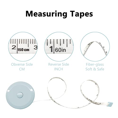 Gdminlo F047 3 Pack Tape Measure Measuring Tape For Body Fabric Sewing Tailor Cloth Knitting Craft Weight Loss Measurements Retractable 60-Inch 1.5 Meter thumb #2