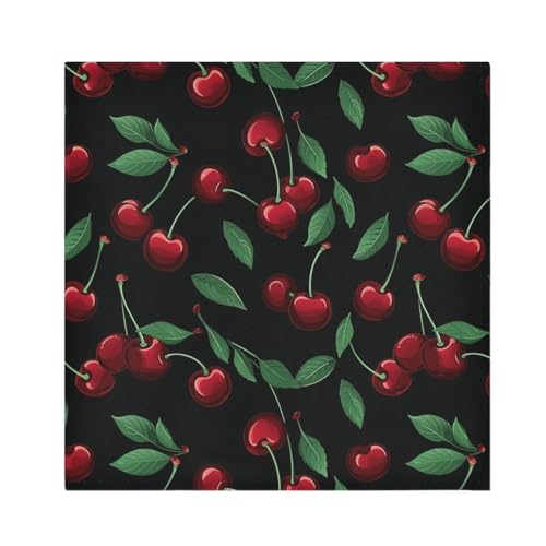 Servilletas de Tela 20 x 20 Pulgadas Cherries on Black miniatura 1