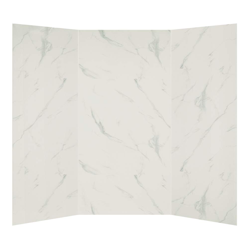 Transolid EWK363672-41 Expressions 3-Panel Shower Wall Kit, 36-in L x 36-in W x 72-in H, Bianca