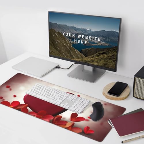 Hearts with Love Desk Mat 16 X 35.5 in miniatura 7