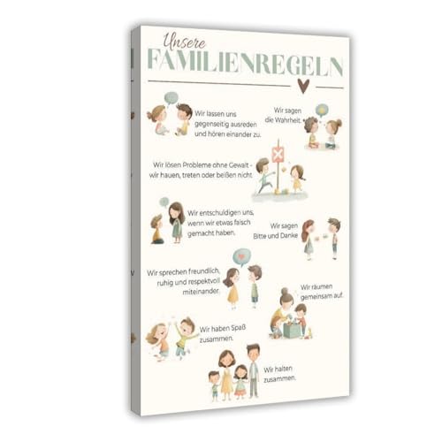 Règles de la famille tableau déco salon pour sceller vos valeurs
