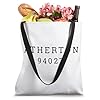Atherton 94027 California Zip Code Minimalist Silicon Valley Tote Bag #3