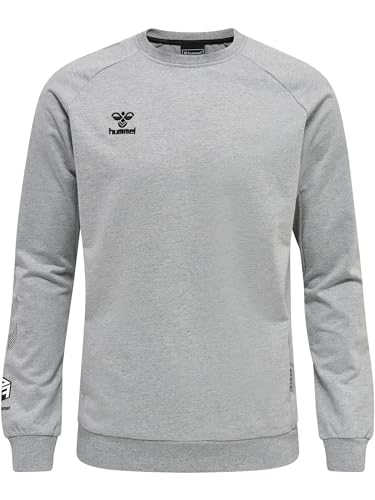 hummel Herren Hmlmove Grid Cotton Sweatshirt, Grey Melange, L EU