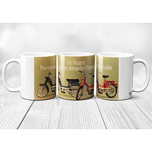 SUPER FABRIQUE Mug/Tasse en céramique Mobylette Peugeot imprimée en France Cover