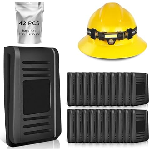 Hard Hat Clips for Headlamp 42 PCS,Hard Hat Light Clips Hard Hat Headlamp Clips,Retention Strap System for Headlamp Eye Protection Straps Cover