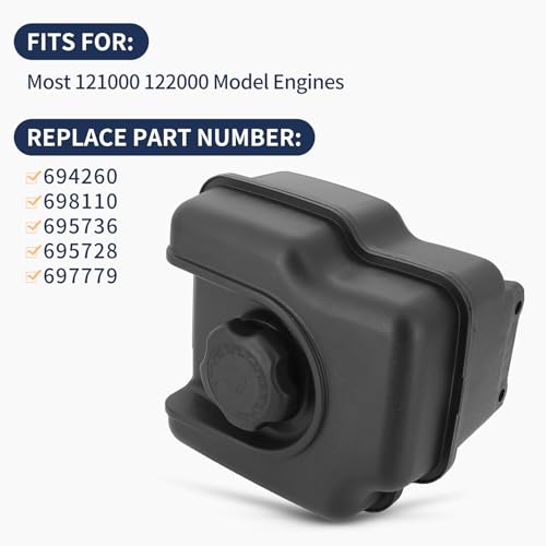 Tektall 799863 Fuel Tank w/ Fuel Line & Fuel Shut-Off Valve Replacement for 694260 698110 695736 695728 697779 for Most 121000, 122000 Model Engines - Thumbnail 6