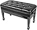 Duet Regulowany drewniany stołek fortepianu z auto hydraulicznym podnoszeniem pianiną ławką z komorą do przechowywania dla dzieci, dorosłych (Color : Black)