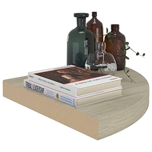 Skm Floating Corner Shelf Oak 13.8"X13.8"X1.5" Mdf #TOP2