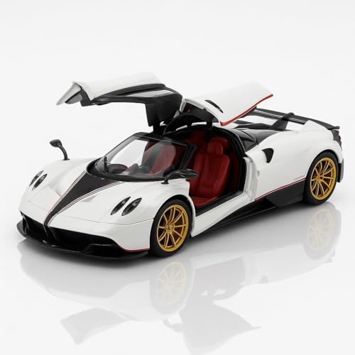 Image of Paganni Huayra Diecast Model Car 1:35 Scale Alloy Metal Toy Car with Pull Back Action, Openable Doors, Light & Sound Effects | Sports Racing Car Toy for Kids Boys Gift (Multicolor)
