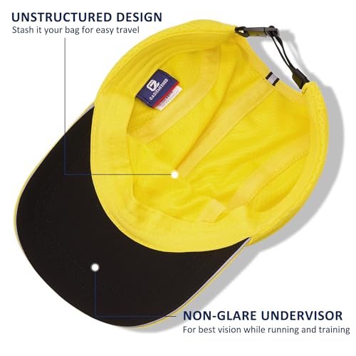 Gadiemkensd Women'S Race Day Running Hat Performance Mesh Baseball Cap - Excellent Ventilation, Lightweight, Reflective Safety Ponytail Hats For Exercise Golf Hiking Beach Workout Gym Yellow thumb #2