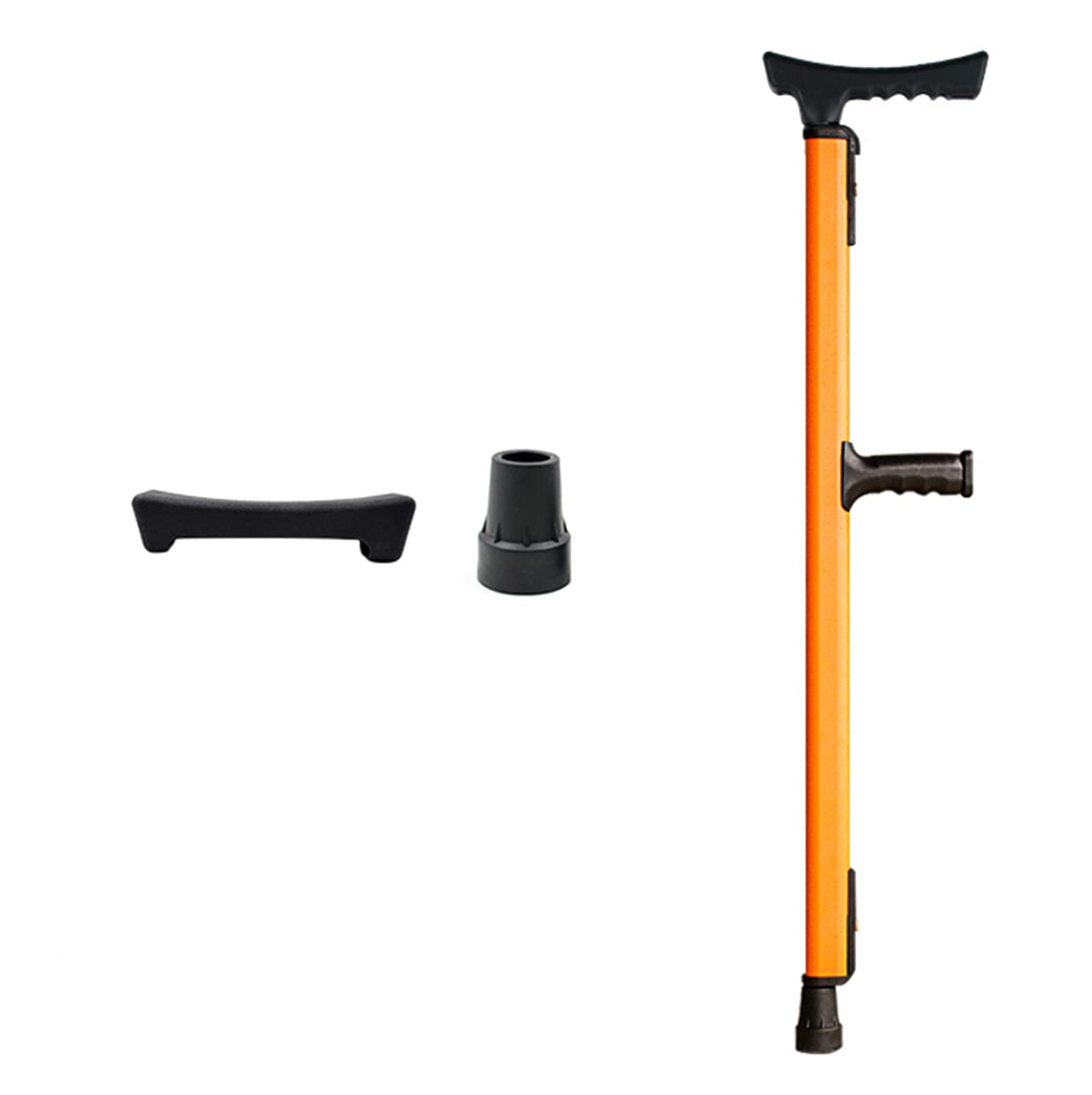 Bastón Muleta Ajustable para Las Axilas para Adultos, Bastón De Aluminio De Moda para Hombres, Mujeres, Gris/Naranja/Azul, Carga De 200 Kg/440 Libras, 1 Unidad