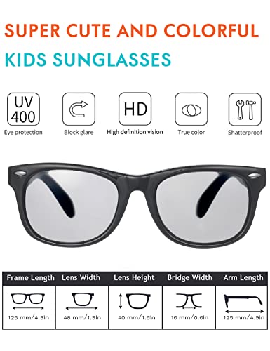 Rocf Rossini Flexible Kids Sunglasses Polarized Toddler Sun Glasses for Baby Boys and Girls Shades UV400 Protection with Case Age 2-8 (Black+Black/Blue+Yellow/Blue) by Rocf Rossini - Used condition - Image 4