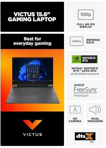 HP Victus 15 Gaming Laptop 8-Core Intel i5-13240H (Beats i7-1255u) 16GB 512GB SSD 15.6in FHD 144Hz NVIDIA RTX 4050 6GB (15-FA – Renewed) - Image 3