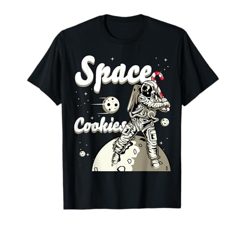 Space Cookies Xmas Weed T-Shirt - Christmas Marijuana Tee T-Shirt