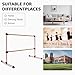 HooKung 4FT/6FT Freestanding Ballet Barre Wood/Steel Height Adjustable from 7 to 46 inch Ballet Bar Portable Double Dance Bar for Home Workout and Stretch (6FT Solid Wood, Pink)