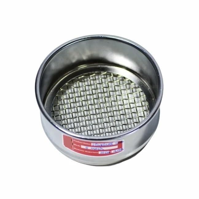 Precyzyjne sito testowe ze stali nierdzewnej 304 o średnicy 10 cm do pobierania próbek laboratoryjnych, 1 szt(10 mesh 2 mm)