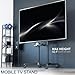 VIVO Mobile TV Cart for 55 to 100 inch Screens up to 165 lbs, LCD LED OLED 4K Smart Flat and Curved Panels, Rolling Stand with Laptop DVD Shelf, Locking Wheels, Max VESA 800x600, Black, STAND-TV100E