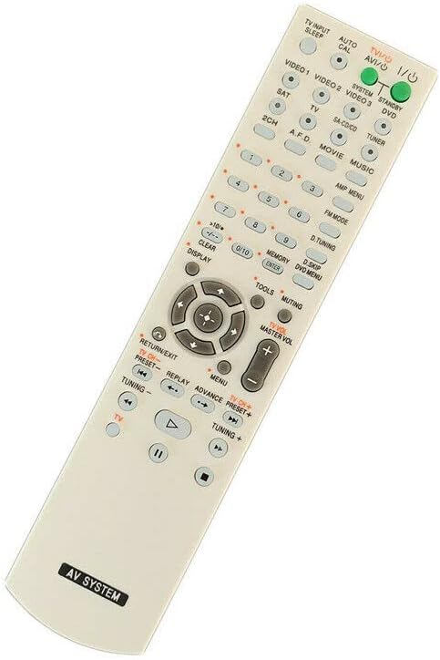 Replacement Remote Control Replace for TV/Audio/Projector for Sony RM-AAP013 STR-DH800 STR-DE598 HT-DDW685 Video Receiver