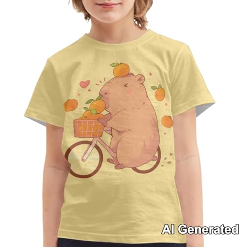 Image of Xhuibop Kids Tshirts Girls Boys 3-16 Years Summer Clothes for Teens Loose Fitting Tops