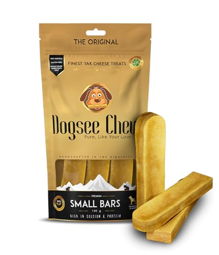 Image of Dogsee Chew Bars for Dogs - Small | 100% Natural Himalayan Yak Chews | Smoke Dried | Long Lasting | Helps Fight Plaque & Tartar | Promotes Healthy Immune System - 100g