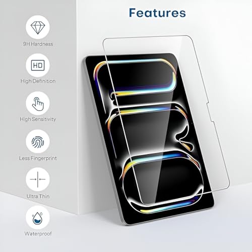 Image of Tempered Glass for iPad Pro 13 inch (M4 2024) Screen Protector Guard for iPad Pro 13 inch (M4 2024) Tablet - 1 Pack