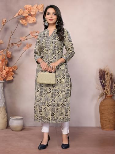 Image of rangita Women's Cotton Regular Fit Casual Kurta