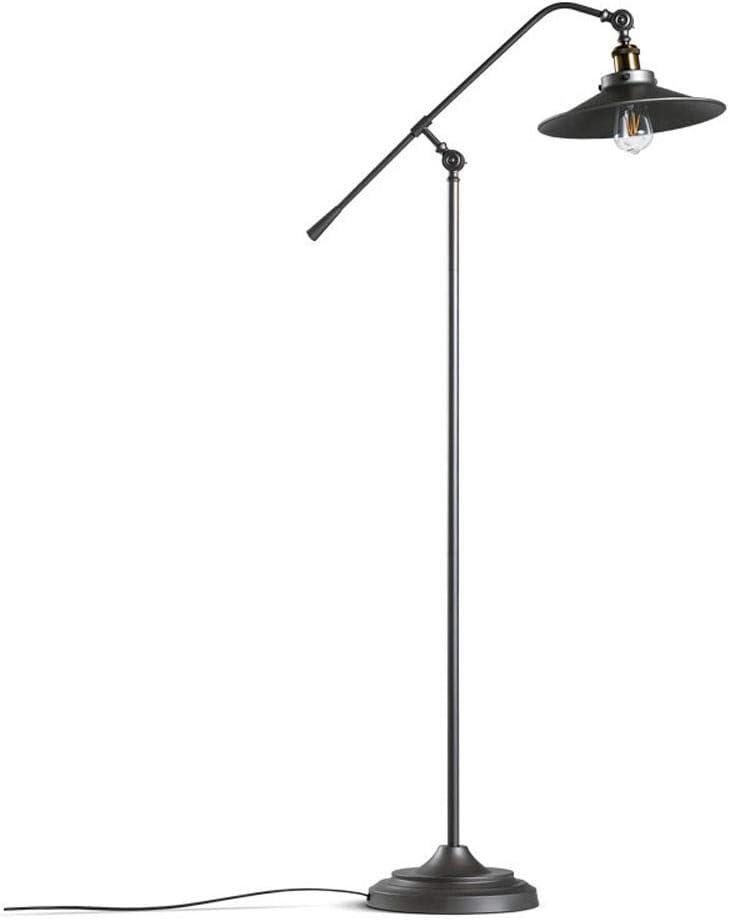 Simple Vintage Black Iron Living Room Floor Lamps Pastoral Bedroom Floor Lamp Study Room Floor Lamp