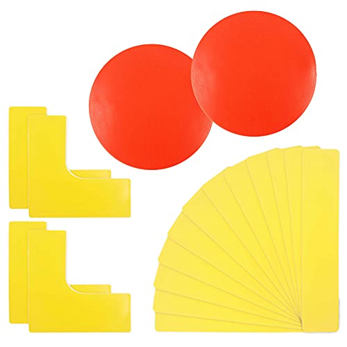 Trepot 18 Pcs Tennis Pickleball Court Marker Kit,Court Line Boundary Markers, Round Spot Markers for Basketball Football Badminton
